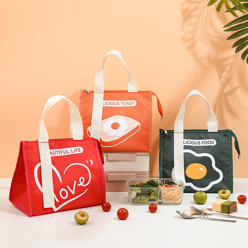 Stylish Insulated Lunch Bag with Smiley Design Kalsten