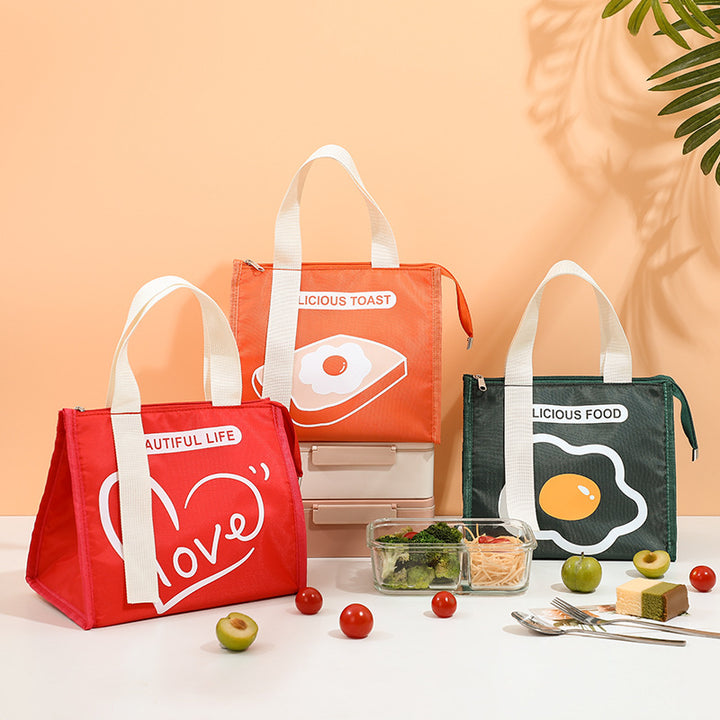 Stylish Insulated Lunch Bag with Smiley Design Kalsten