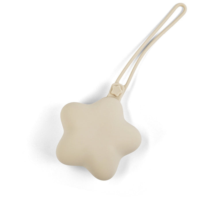 Soft-Touch Silicone Star-Shaped Mini Pouch Keychain with Elastic Loop