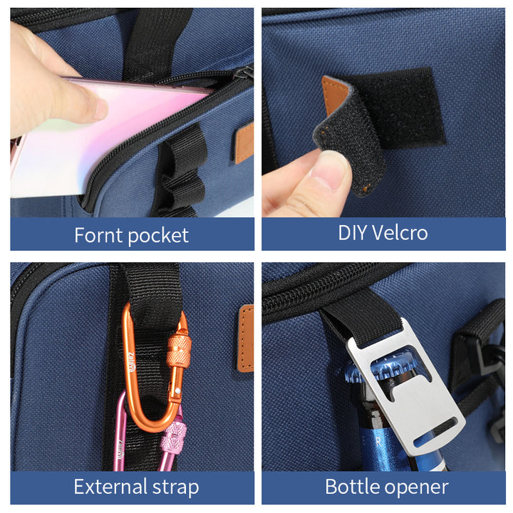 Insulated Food Storage Cooler Tote with Multiple Compartments