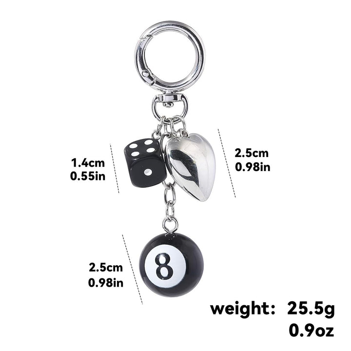 Keychain with Colorful Dice Kalsten