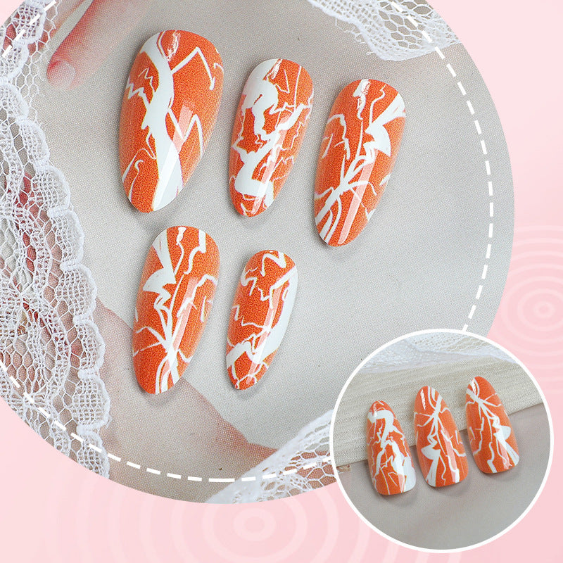 Artistic Press-On Nail Design