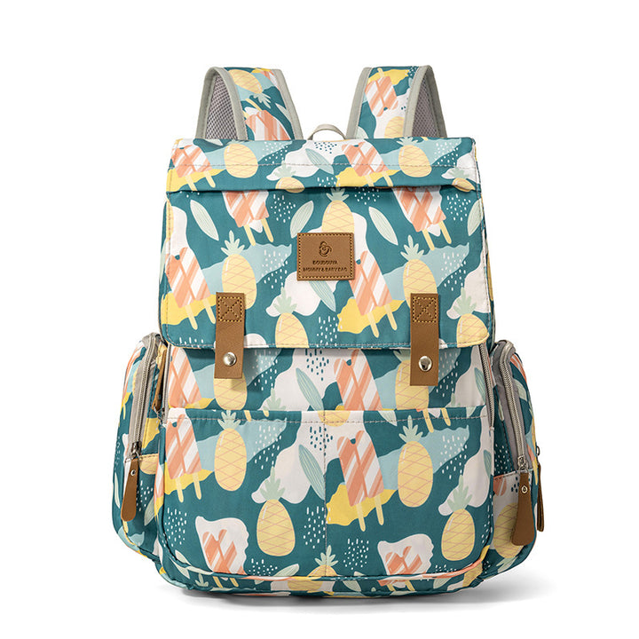 Playful Patterned Multi-Compartment Backpack Kalsten