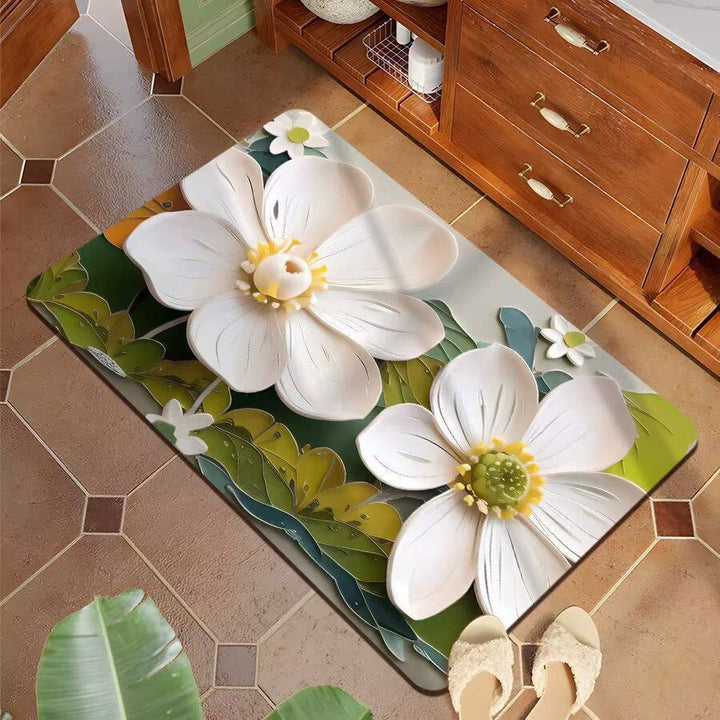 Decorative 3D Floral Bath Mat