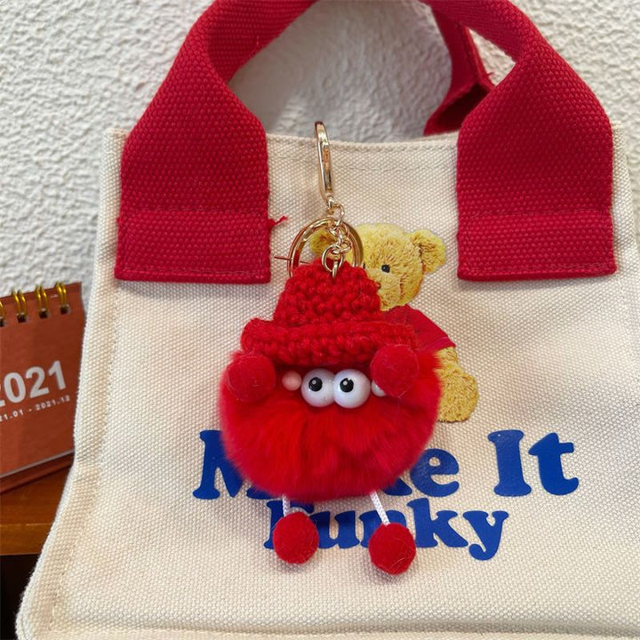Playful Fuzzy Character Keychain Kalsten