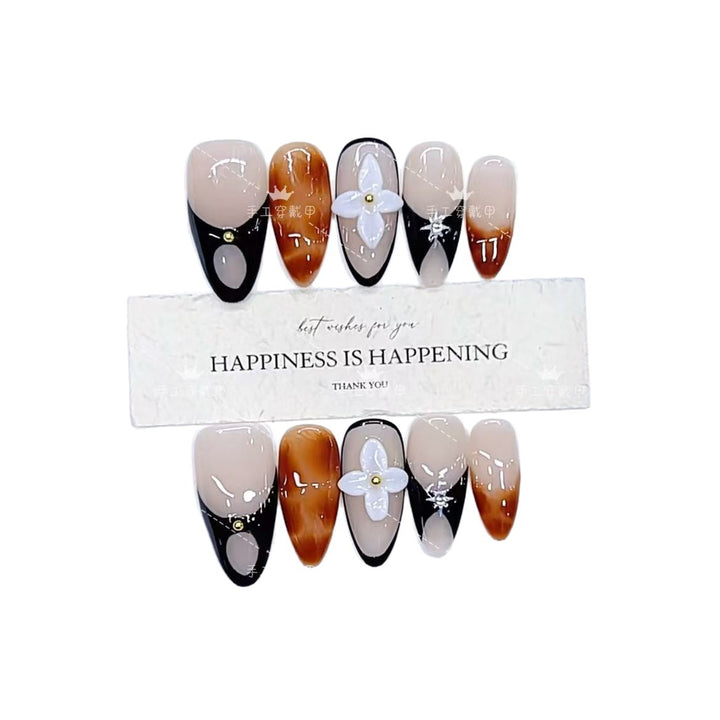 Floral and Artistic Press-On Nail Set Kalsten