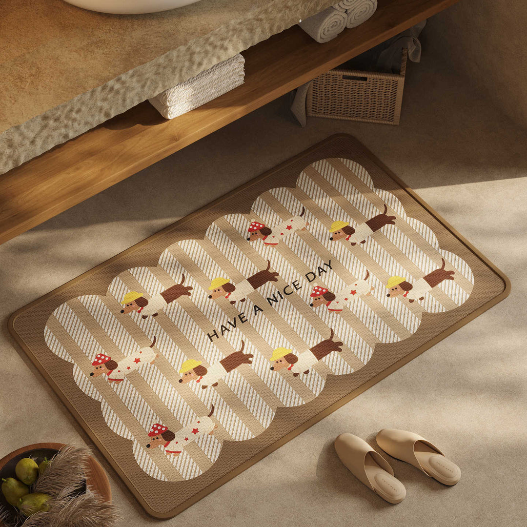 Playful Dog-Themed Bath Mat 1786546475
