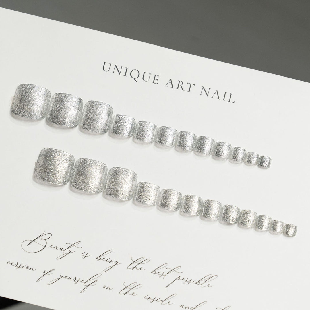 Glittery Decorative Toenail Art