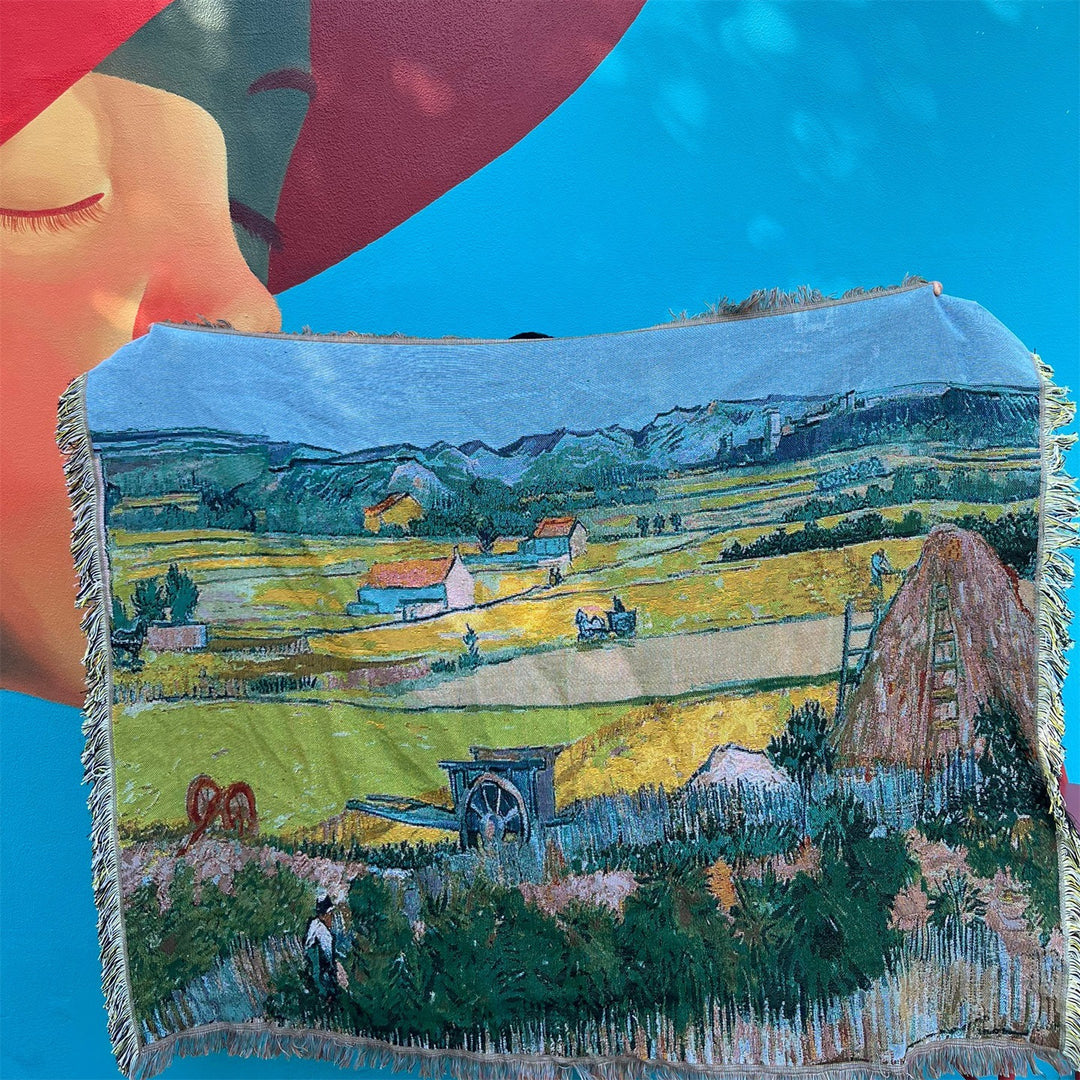 Artistic Floral Tapestry Blanket