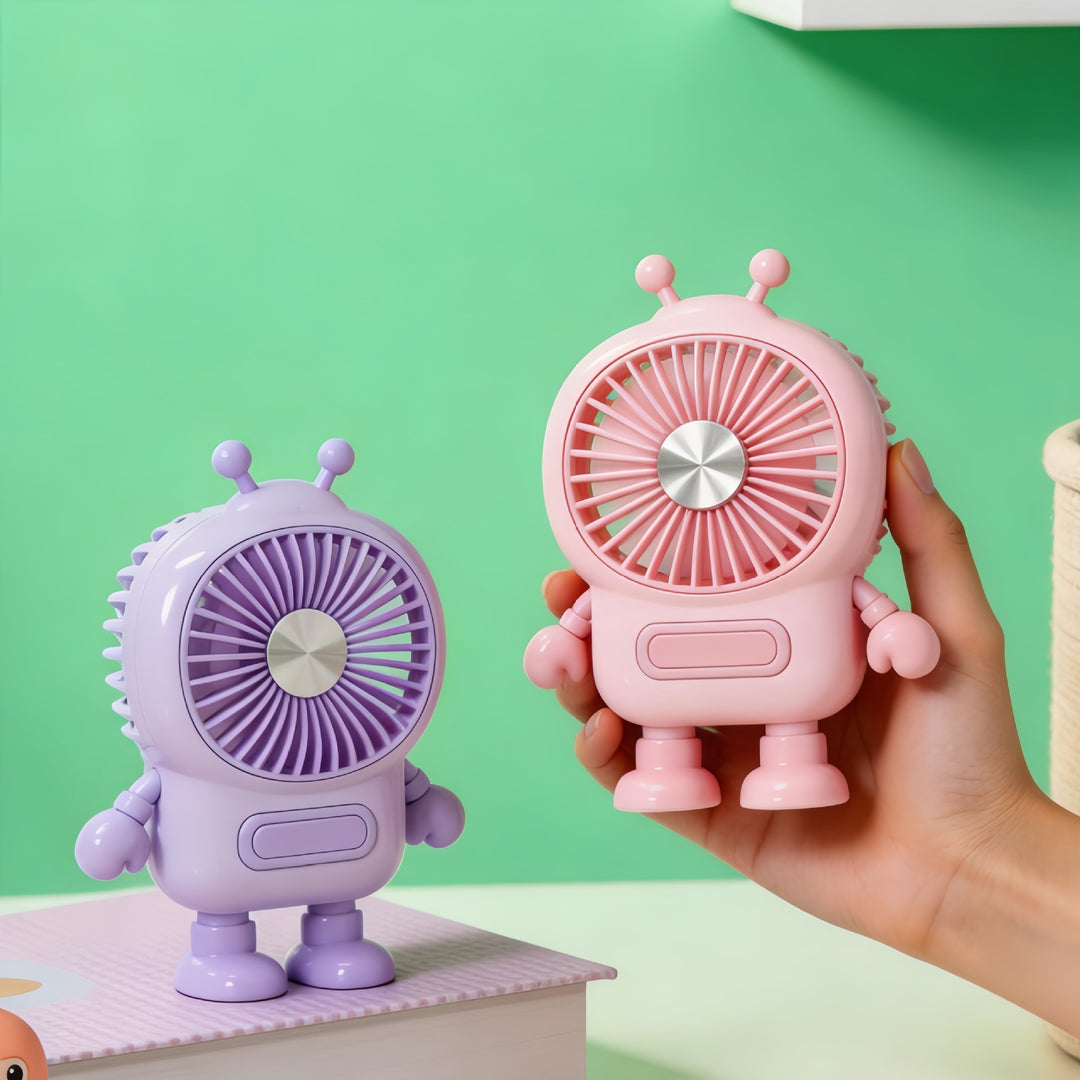 Women's portable mini fan in creative robot design Kalsten