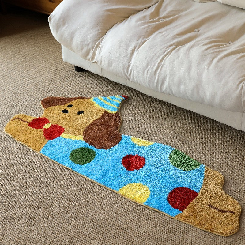 Playful Dog-Themed Plush Area Rug Kalsten