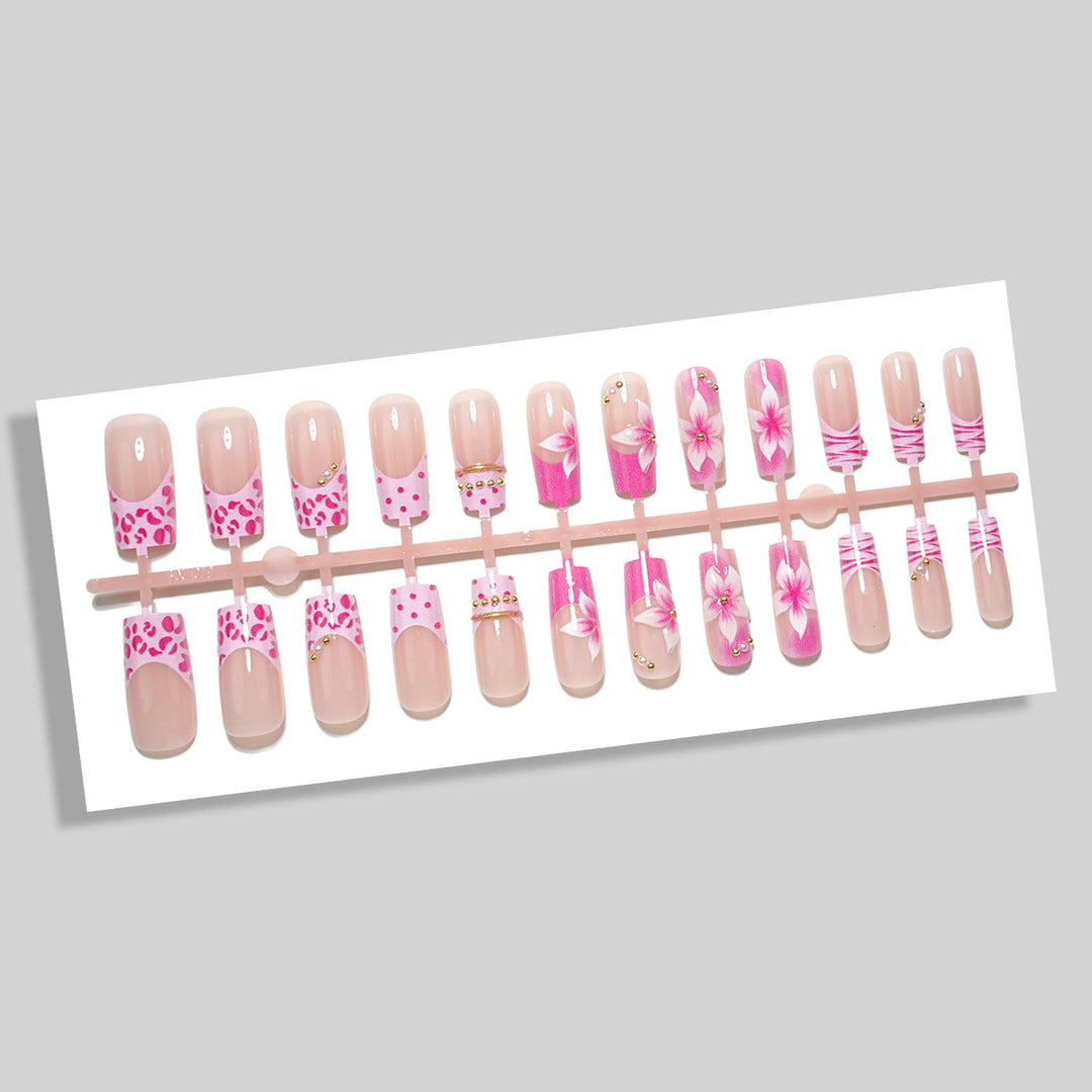 Artistic Floral Press-On Nail Collection