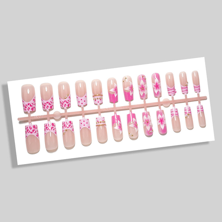 Artistic Floral Press-On Nail Collection