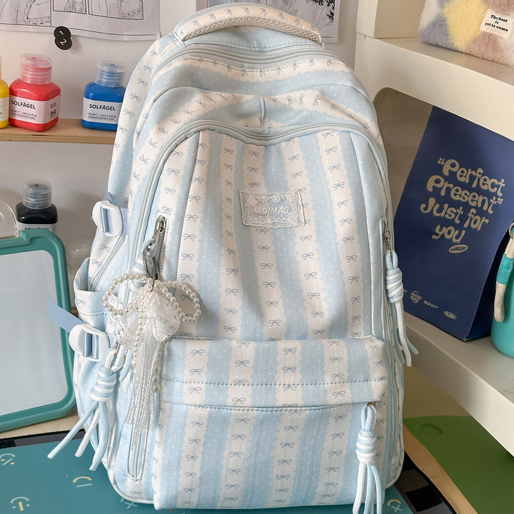 Charming Decorative Bow-Embellished Backpack Kalsten
