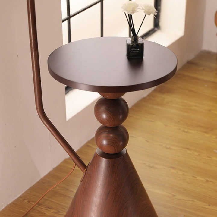 Designer Floor Lamp with Integrated Side Table