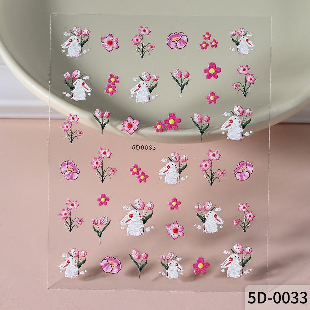 Cute Animal-Themed Nail Art Stickers