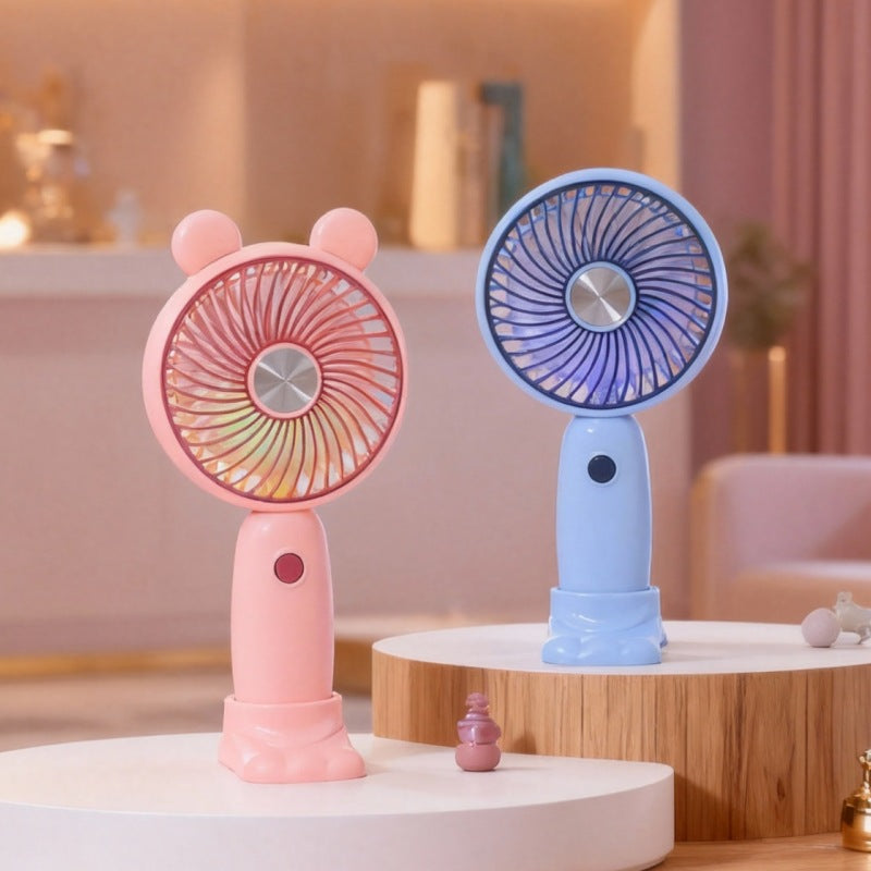 Hand fan with cute animal attachment and LED lighting Kalsten