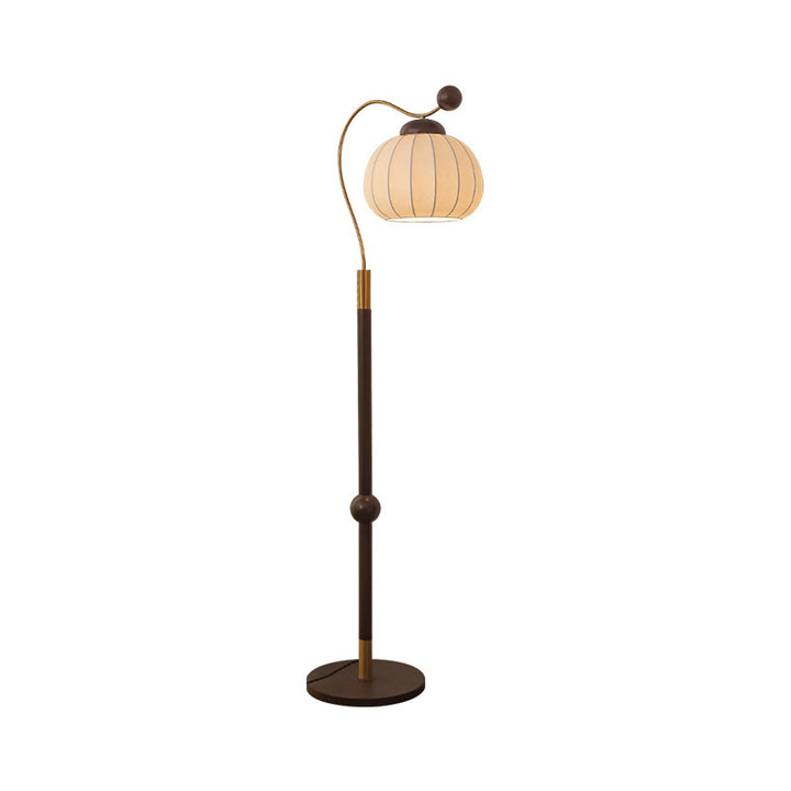 Modern Curved Floor Lamp with Adjustable Shade