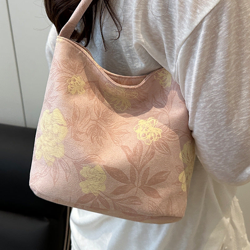 Embroidered Floral Shoulder Bag