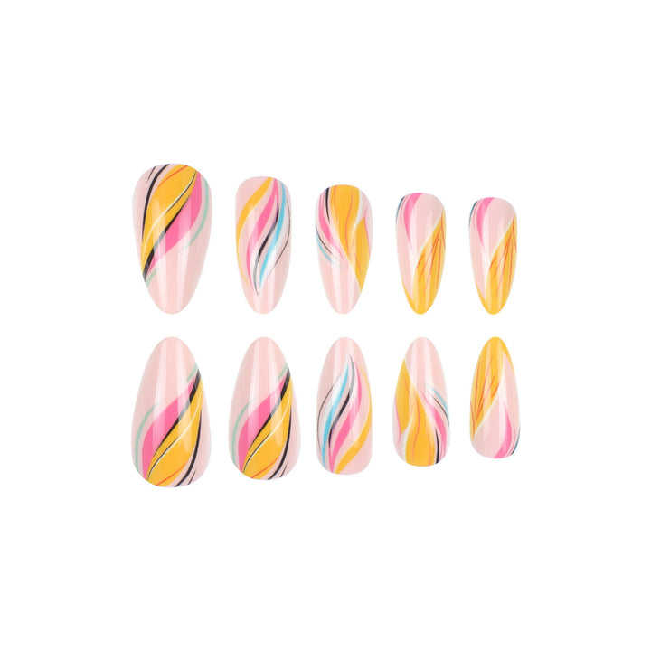 Artistic Ombre Swirl Press-On Nails Kalsten