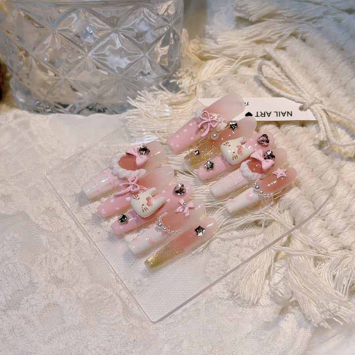 Playful Themed Press-On Nail Art Set