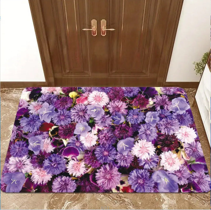 Decorative Floral Area Mat Kalsten