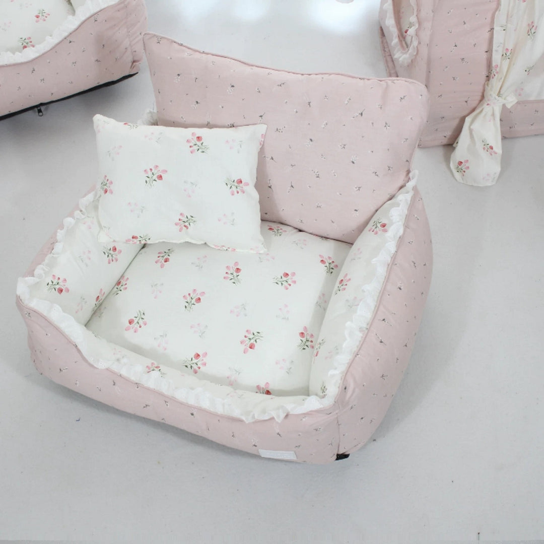 Floral Patterned Dog Bed
