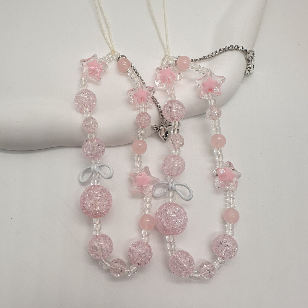 Rhinestone Beaded Charm Necklace Kalsten
