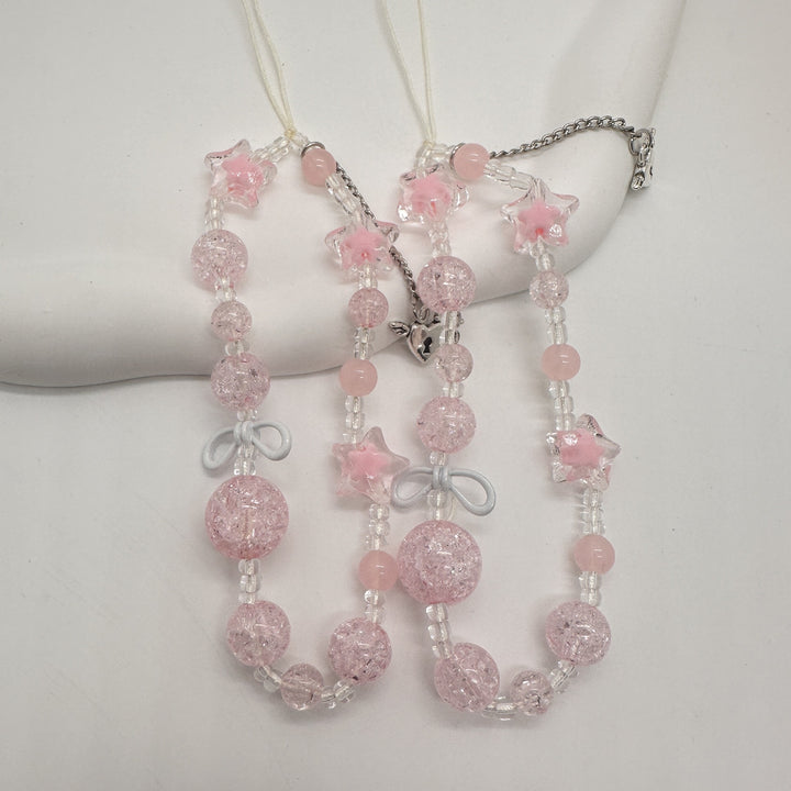 Rhinestone Beaded Charm Necklace Kalsten