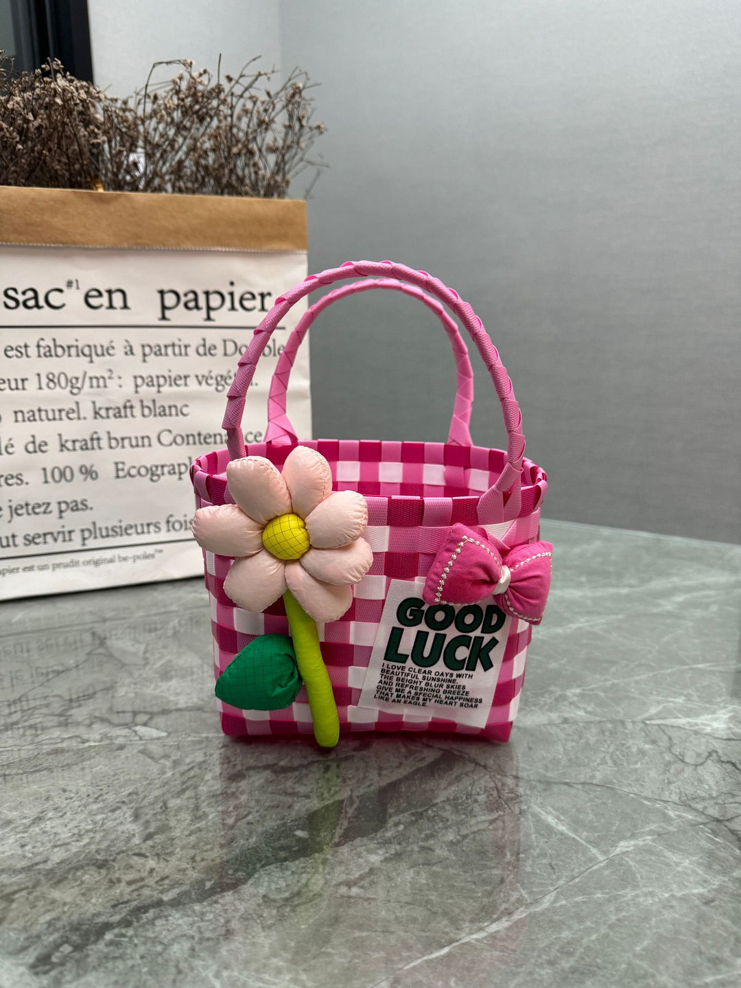 Playful and Colorful Basket Bag Kalsten