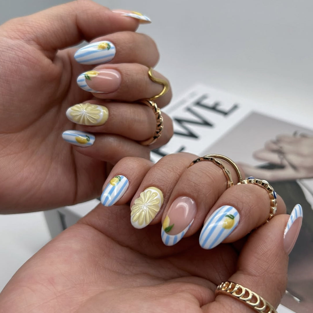 Artful Nail Art with Floral and Colorful Design Kalsten