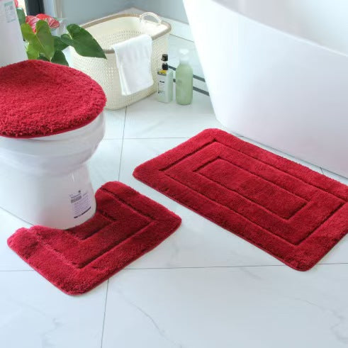 Plush Bath Mat Set Kalsten