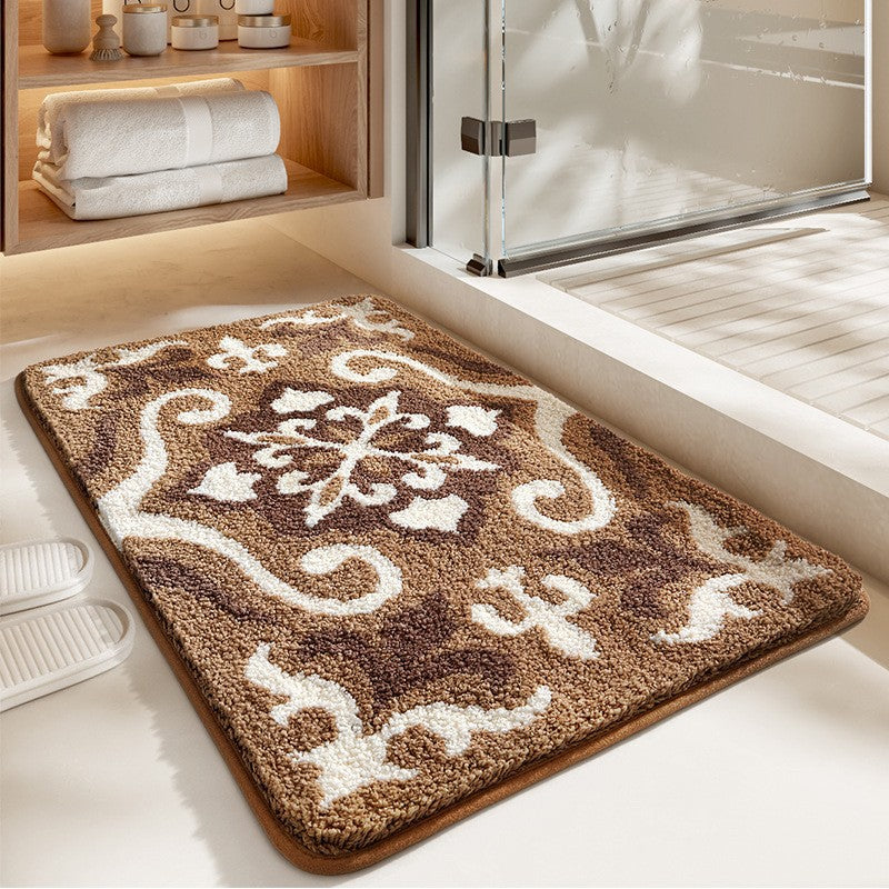 Textured Stone Pattern Bathroom Mat Kalsten