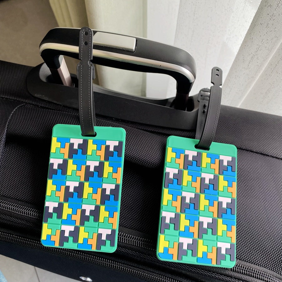 Puzzle Pattern Luggage Identifier Kalsten