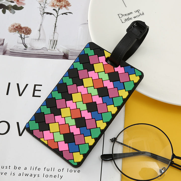 Unisex Luggage Tag with Modern Geometric Design Kalsten