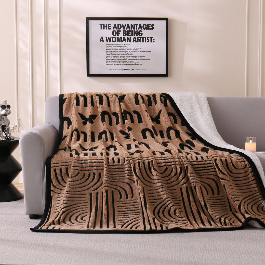 Chic Floral Pattern Throw Blanket Kalsten