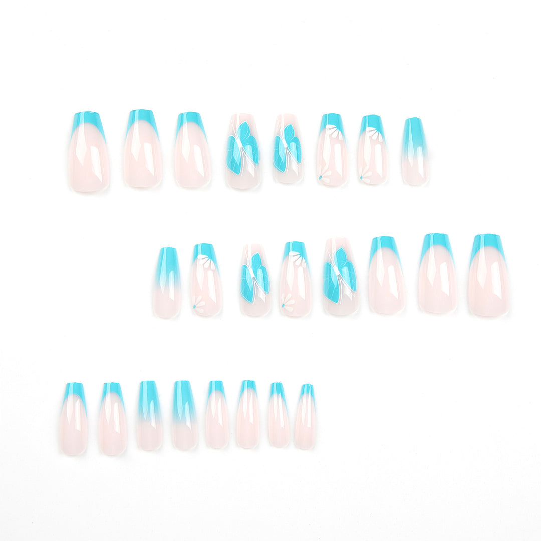 Artful nail art with ombre and flower decorations Kalsten
