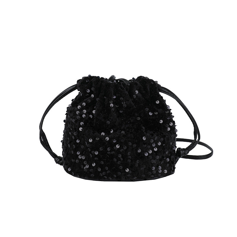 Glittery Sequin Drawstring Mini Bag Kalsten