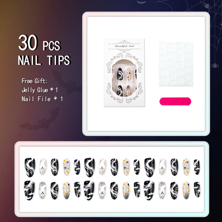 Spooky Halloween Press-On Nail Art Set