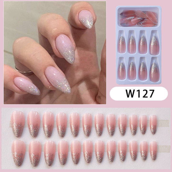 Glitter Gradient Stiletto Press-On Nails