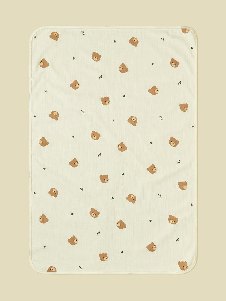 Soft Muslin Baby Blanket with Rainbow Print kalsten