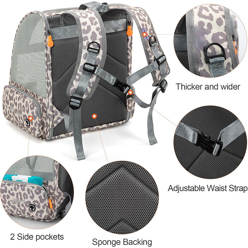 Pet Backpack with Breathable Mesh Inserts Kalsten