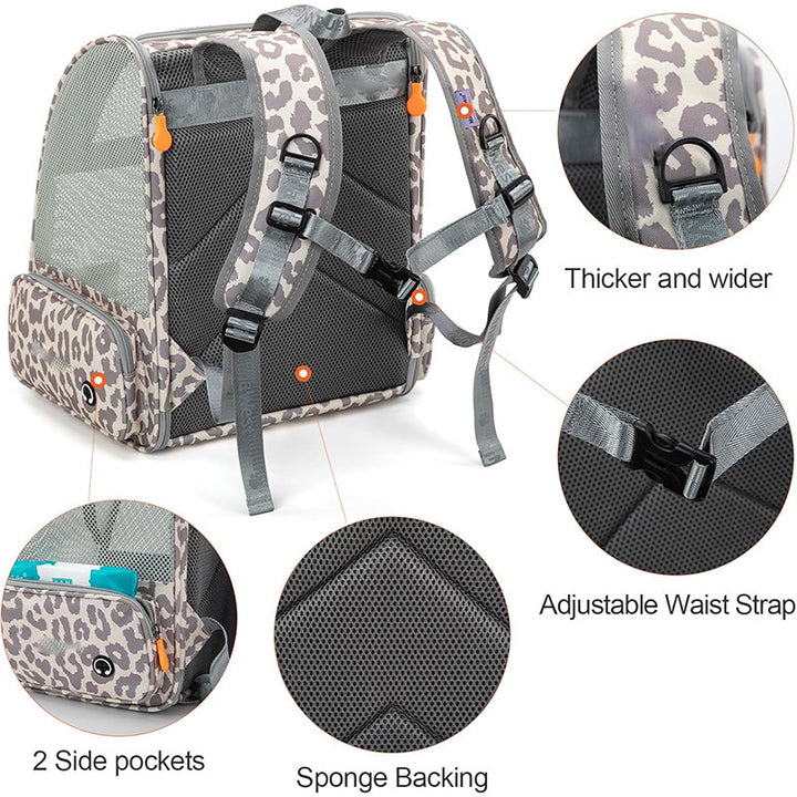 Pet Backpack with Breathable Mesh Inserts Kalsten