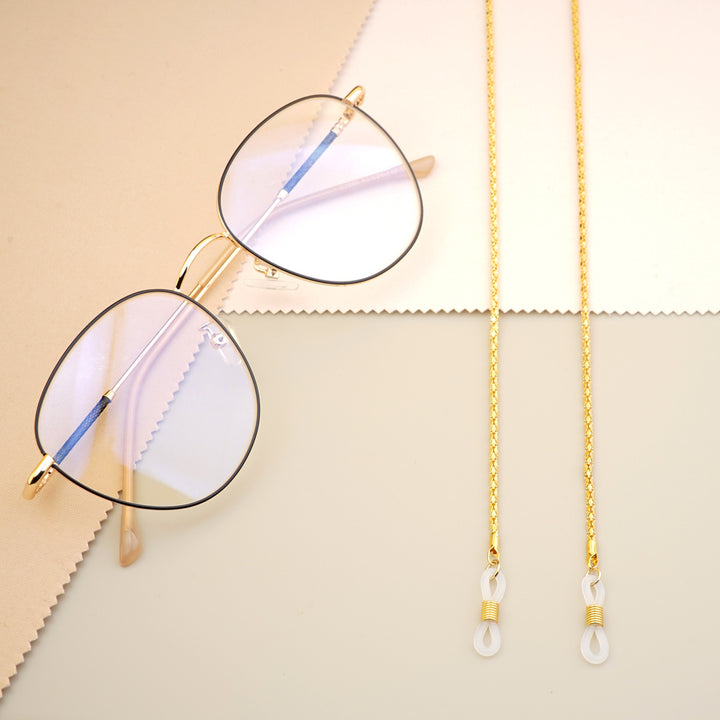 Gold-Plated Twisted Link Eyewear Chain Kalsten