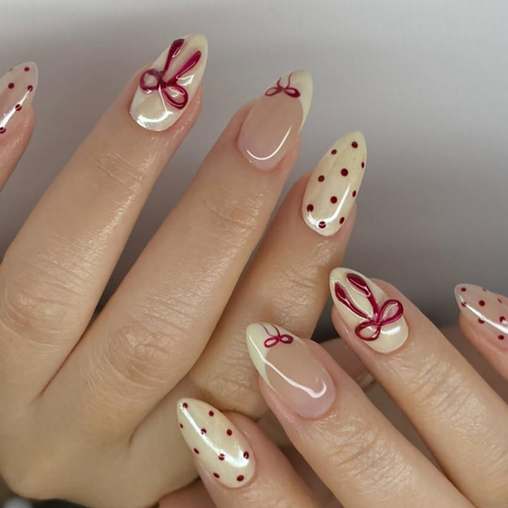 Artful acrylic nails with elegant floral accents Kalsten