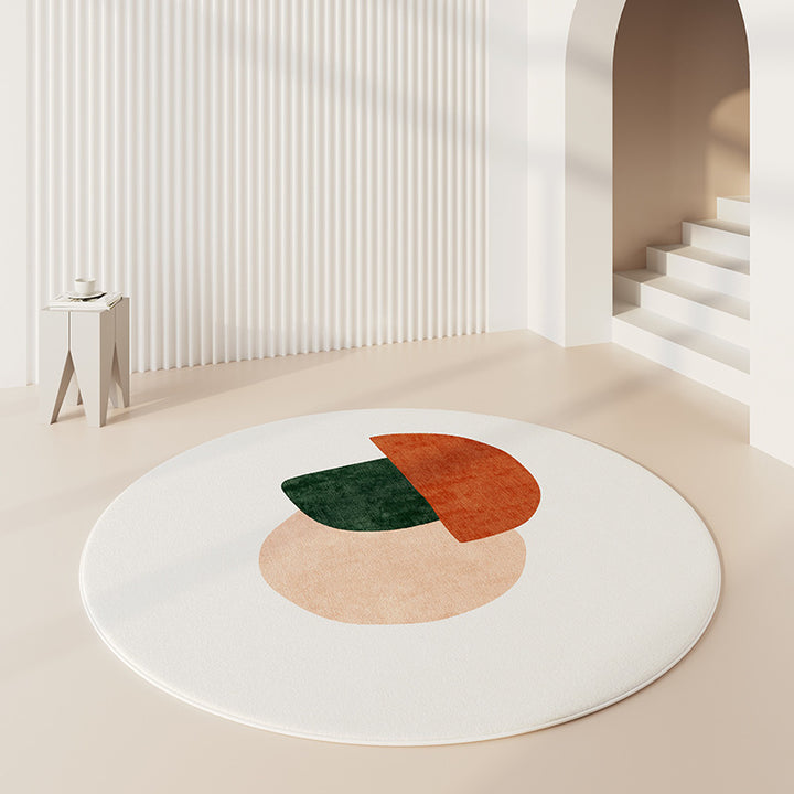 Round Graphic Area Rug Kalsten