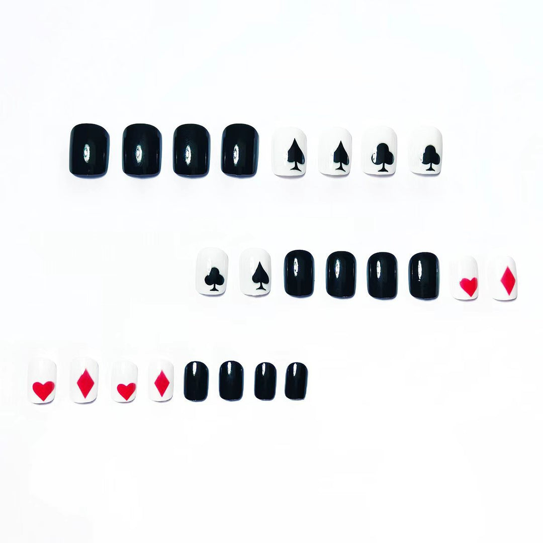 Artificial nails with playing card design Kalsten