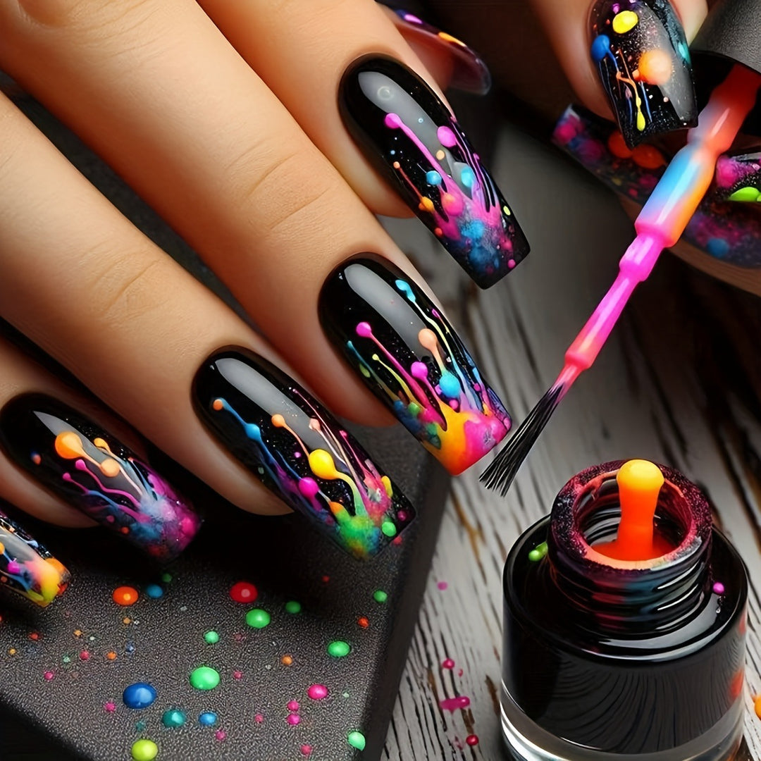 Artistic Splash Effect Nail Art Kalsten