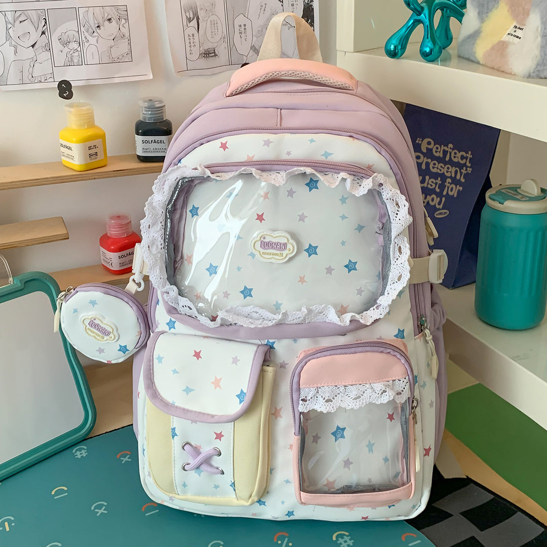 Whimsical Star-Embellished Cute Backpack Kalsten