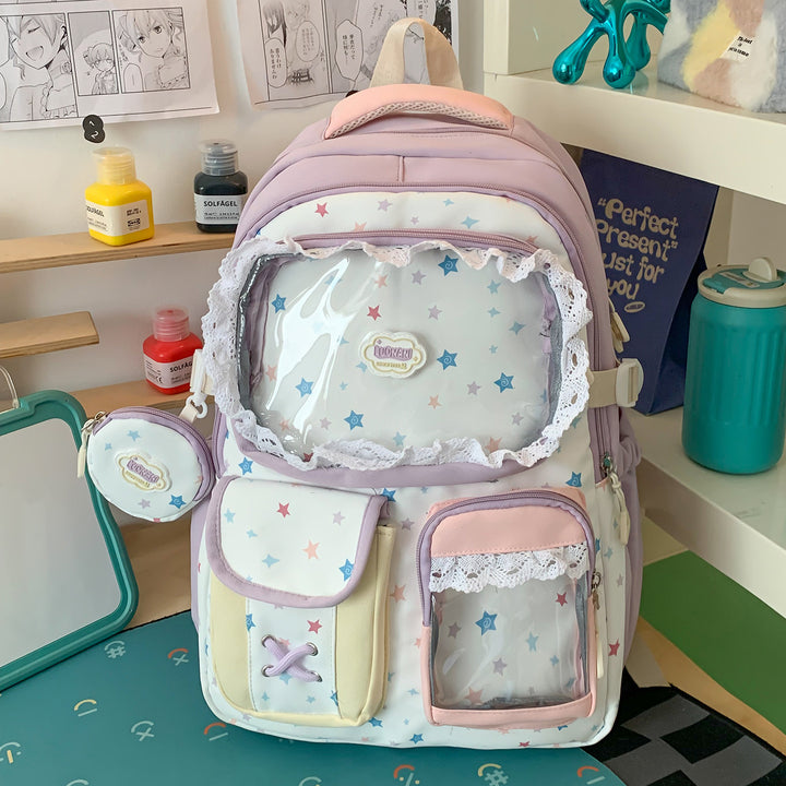 Whimsical Star-Embellished Cute Backpack Kalsten